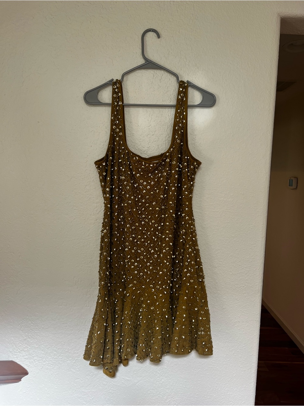 Warehouse bronze Sequin Mini Dress